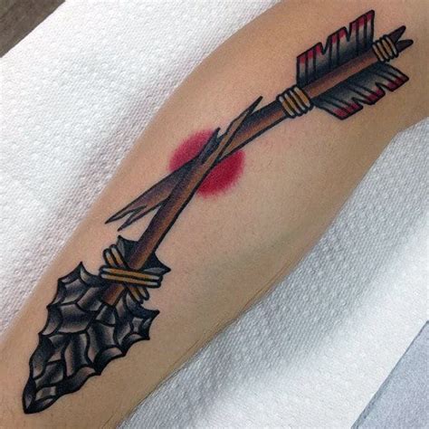 traditional arrow tattoo|More.